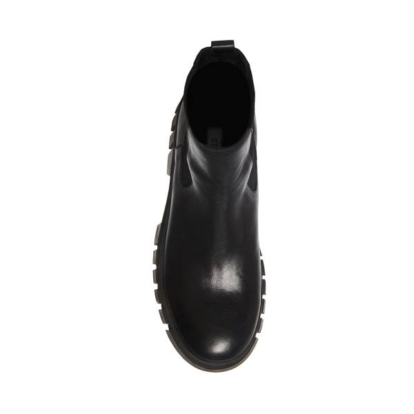 Botki Damskie Steve Madden Abram Skórzane Czarne | SM-654WU