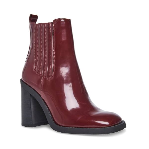 Botki Damskie Steve Madden Acker Burgundy Bordowe | SM-924IX