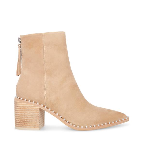 Botki Damskie Steve Madden Aquarius Tan Zamszowe Brązowe | SM-018ZC