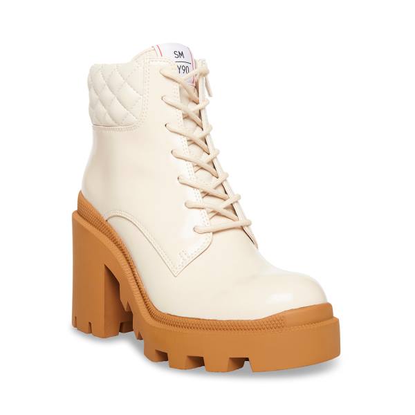 Botki Damskie Steve Madden Aryn Bone Beżowe | SM-125NY