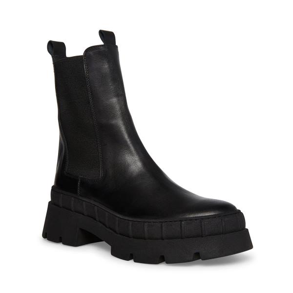 Botki Damskie Steve Madden Barclay Skórzane Czarne | SM-183SU