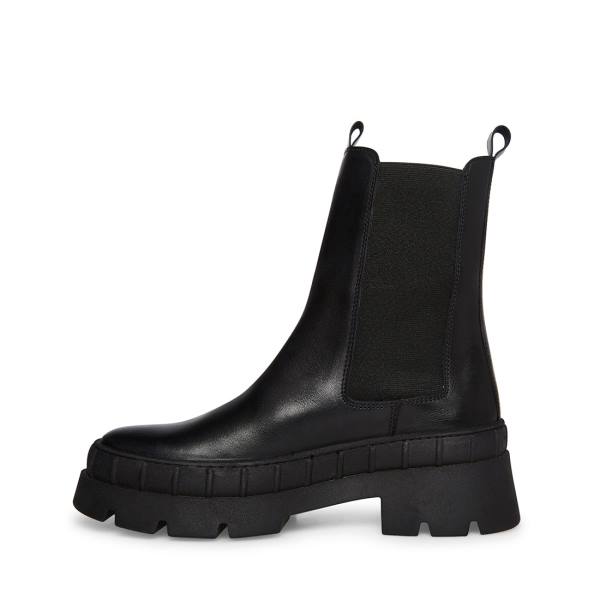 Botki Damskie Steve Madden Barclay Skórzane Czarne | SM-183SU