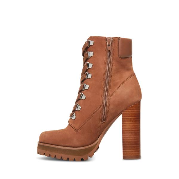 Botki Damskie Steve Madden Beso Nubuck Brązowe | SM-625EP