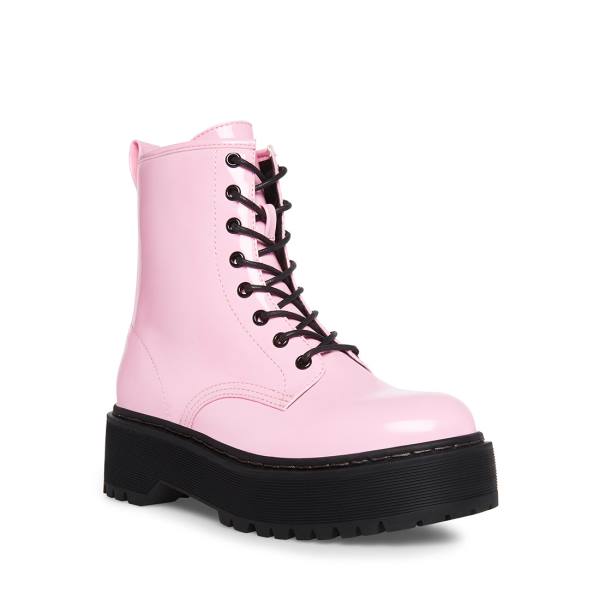 Botki Damskie Steve Madden Bettyy Lakierowana Różowe | SM-650YC