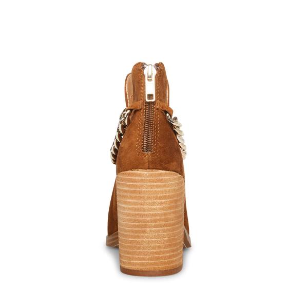 Botki Damskie Steve Madden Cedar-c Chestnut Zamszowe Brązowe | SM-659BC