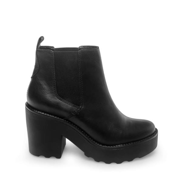 Botki Damskie Steve Madden Gretta Skórzane Czarne | SM-834SB