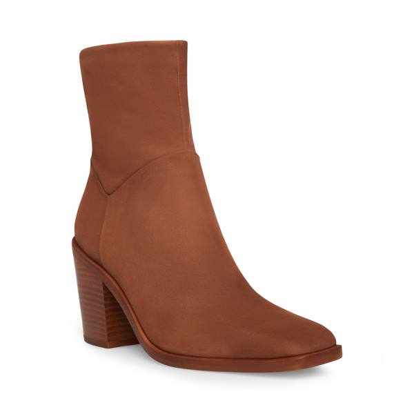 Botki Damskie Steve Madden Harmen Nubuck Brązowe | SM-068JI