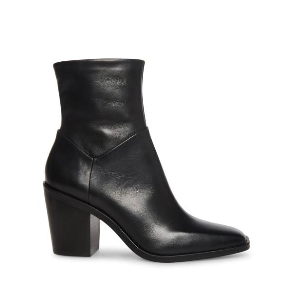 Botki Damskie Steve Madden Harmen Skórzane Czarne | SM-721QD