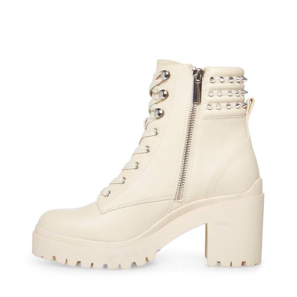 Botki Damskie Steve Madden Jaydin Bone Skórzane Beżowe | SM-286BK