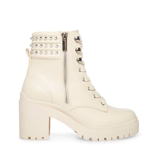 Botki Damskie Steve Madden Jaydin Bone Skórzane Beżowe | SM-286BK