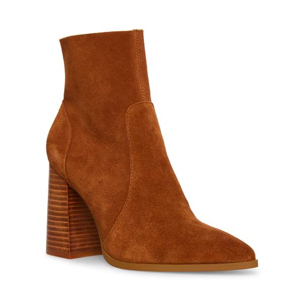 Botki Damskie Steve Madden Julina Chestnut Zamszowe Brązowe | SM-954RF