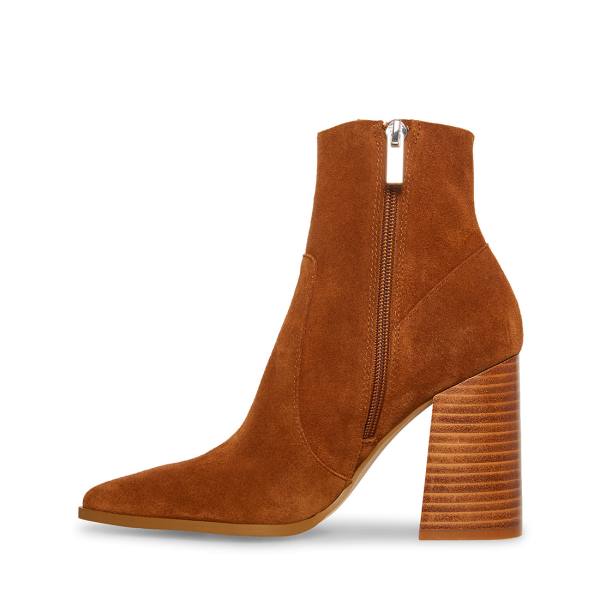 Botki Damskie Steve Madden Julina Chestnut Zamszowe Brązowe | SM-954RF