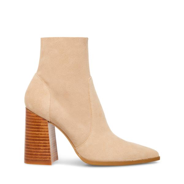 Botki Damskie Steve Madden Julina Taupe Zamszowe Szare Brązowe | SM-321LY