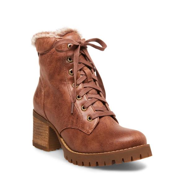 Botki Damskie Steve Madden Komfort Tan Brązowe | SM-247WM