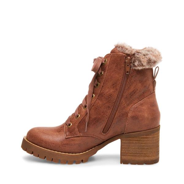 Botki Damskie Steve Madden Komfort Tan Brązowe | SM-247WM