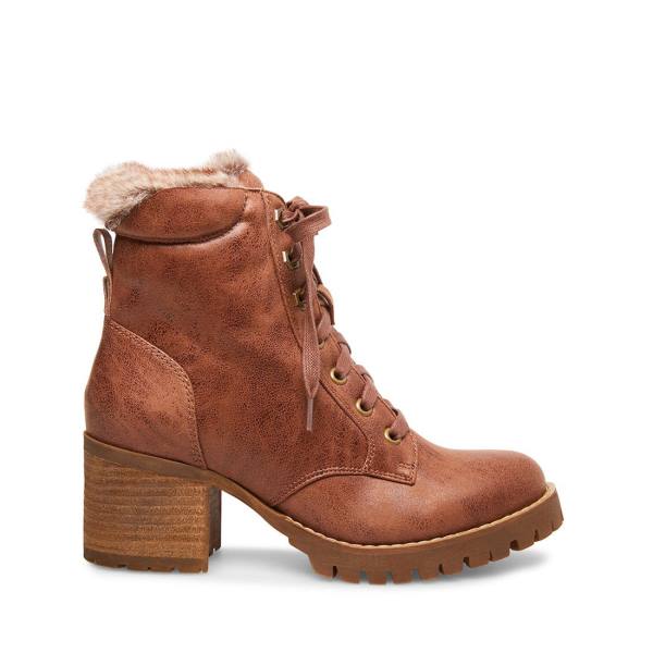 Botki Damskie Steve Madden Komfort Tan Brązowe | SM-247WM