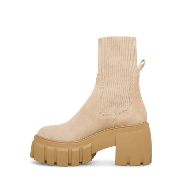 Botki Damskie Steve Madden Limit Sand Zamszowe Brązowe | SM-910WP