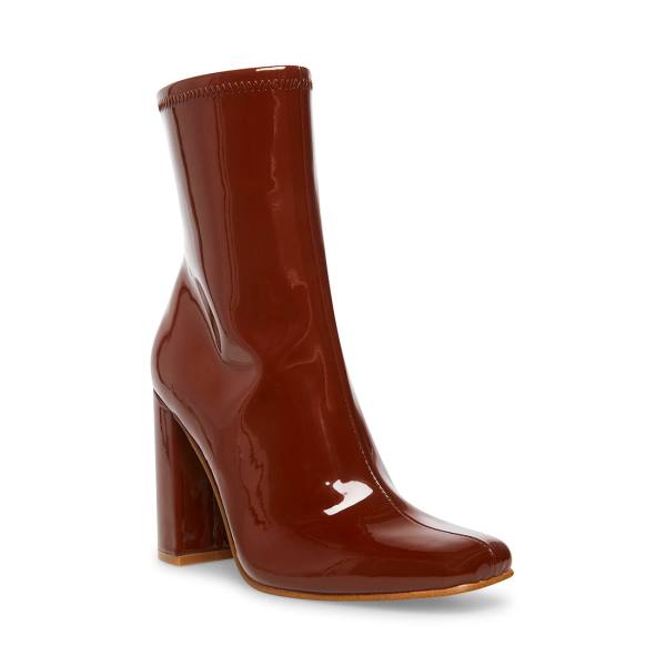 Botki Damskie Steve Madden Lynden Cognac Ciemny Brązowe | SM-258AU