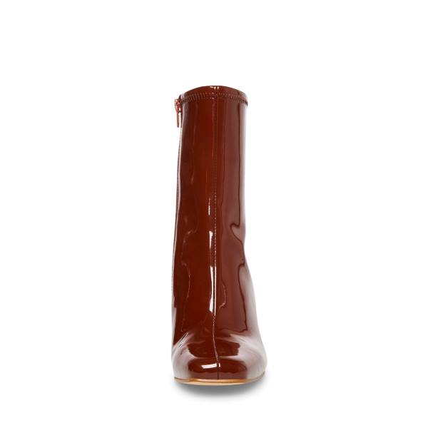 Botki Damskie Steve Madden Lynden Cognac Ciemny Brązowe | SM-258AU