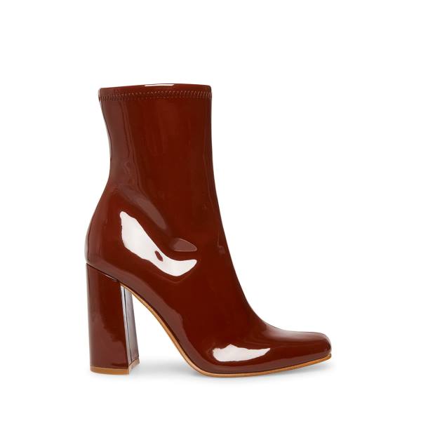 Botki Damskie Steve Madden Lynden Cognac Ciemny Brązowe | SM-258AU