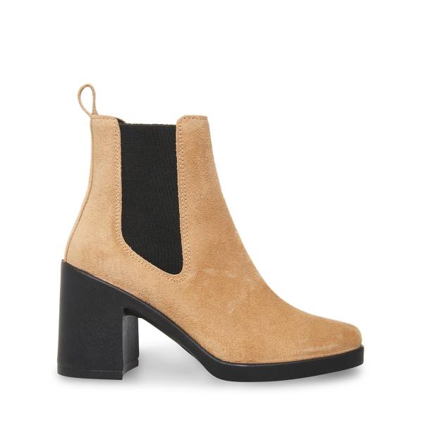 Botki Damskie Steve Madden Match Taupe Zamszowe Szare Brązowe | SM-074CF