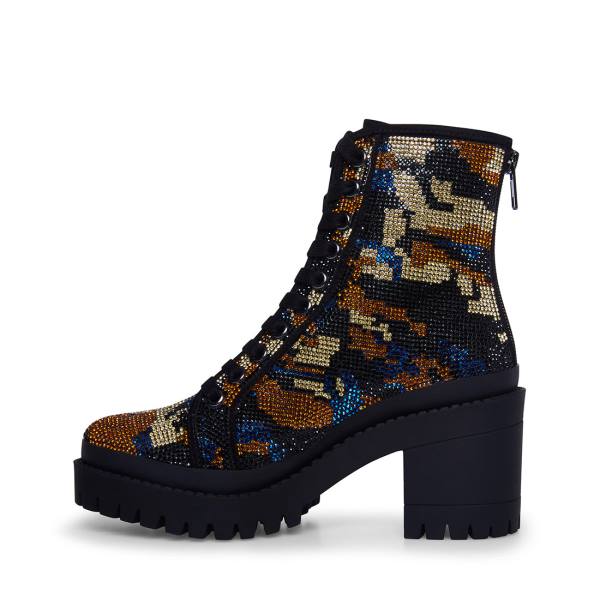 Botki Damskie Steve Madden Pass Camo Camo Kolorowe | SM-162GU