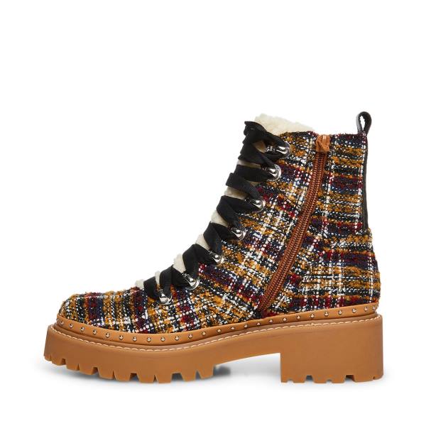 Botki Damskie Steve Madden Rainier Rust Czerwone Kolorowe | SM-235ZC