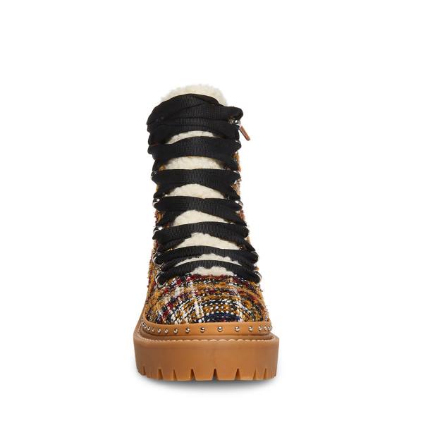 Botki Damskie Steve Madden Rainier Rust Czerwone Kolorowe | SM-235ZC