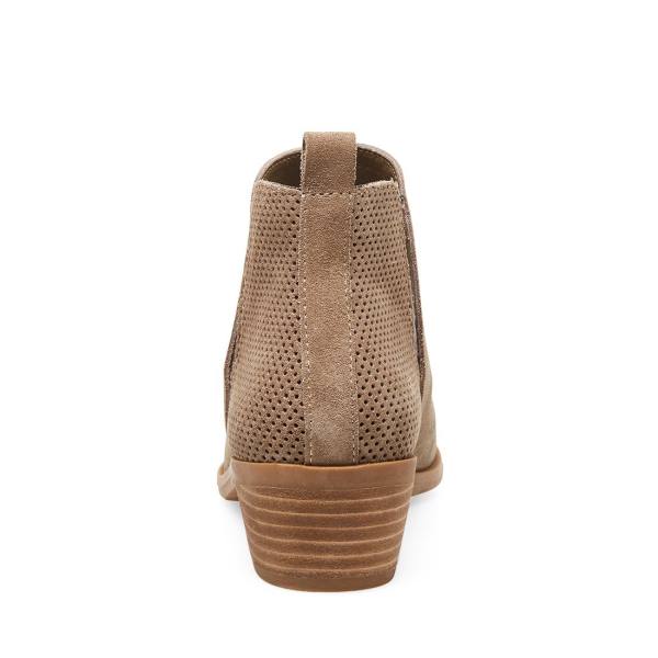 Botki Damskie Steve Madden Salado Taupe Zamszowe Szare Brązowe | SM-206LF