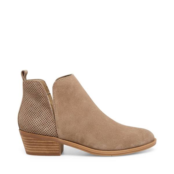 Botki Damskie Steve Madden Salado Taupe Zamszowe Szare Brązowe | SM-206LF