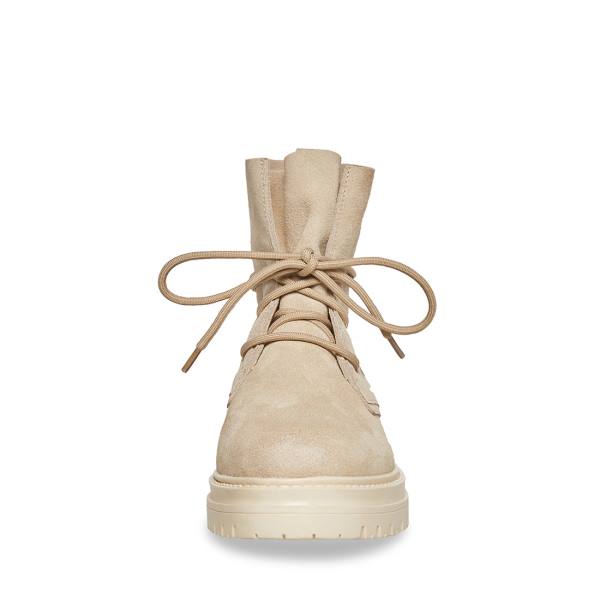 Botki Damskie Steve Madden Tahoe Bone Zamszowe Beżowe | SM-754FI