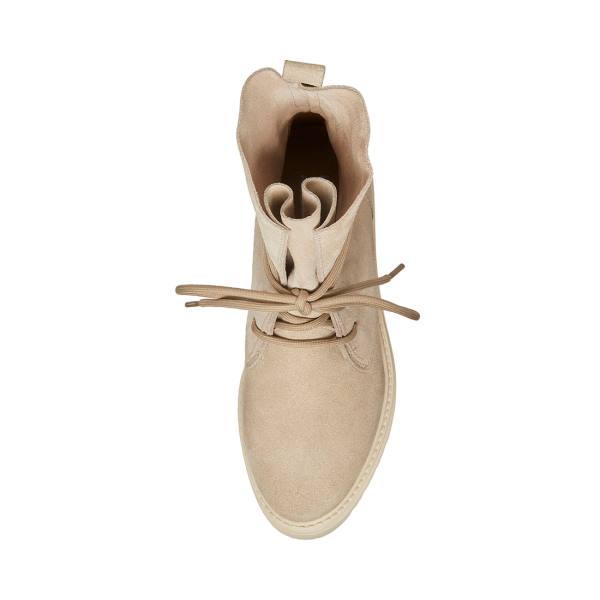 Botki Damskie Steve Madden Tahoe Bone Zamszowe Beżowe | SM-754FI