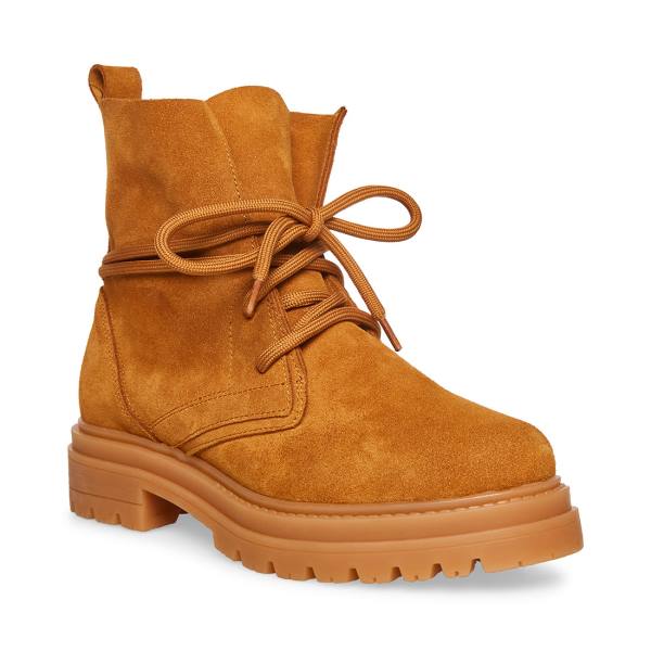 Botki Damskie Steve Madden Tahoe Tan Zamszowe Brązowe | SM-502YT