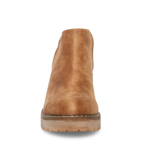 Botki Damskie Steve Madden Tamarra Cognac Brązowe Kolorowe | SM-283CI