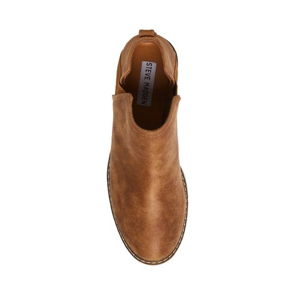 Botki Damskie Steve Madden Tamarra Cognac Brązowe Kolorowe | SM-283CI