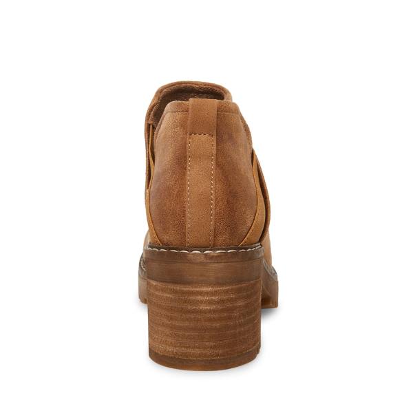 Botki Damskie Steve Madden Tamarra Cognac Brązowe Kolorowe | SM-283CI