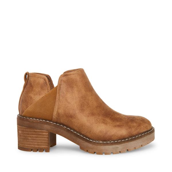 Botki Damskie Steve Madden Tamarra Cognac Brązowe Kolorowe | SM-283CI