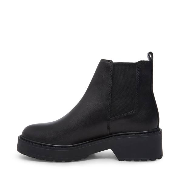 Botki Damskie Steve Madden Tyclone Skórzane Czarne | SM-185AP