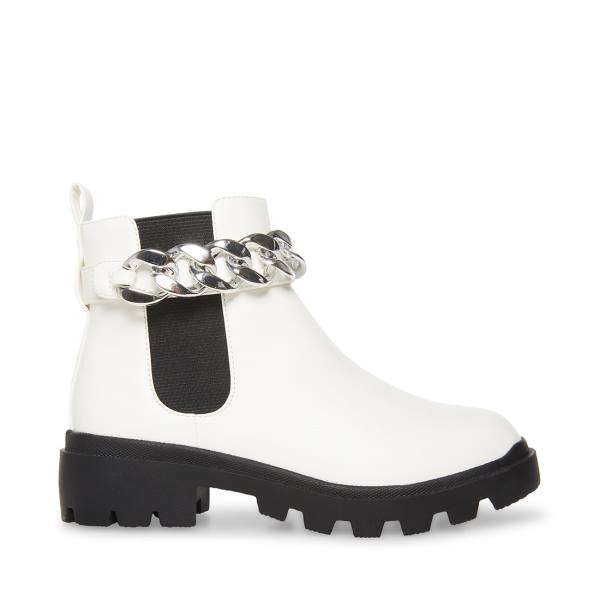 Botki Dziecięce Steve Madden Jamuletc Białe | SM-983LN