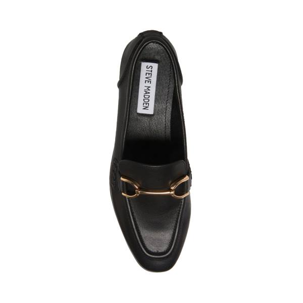 Buty Płaskie Damskie Steve Madden Carrine Skórzane Czarne | SM-364QI