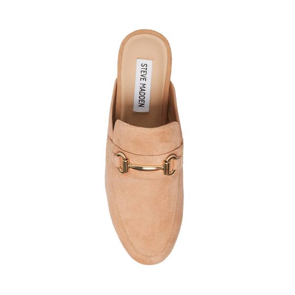 Buty Płaskie Damskie Steve Madden Kandi Camel Zamszowe Brązowe | SM-340CY