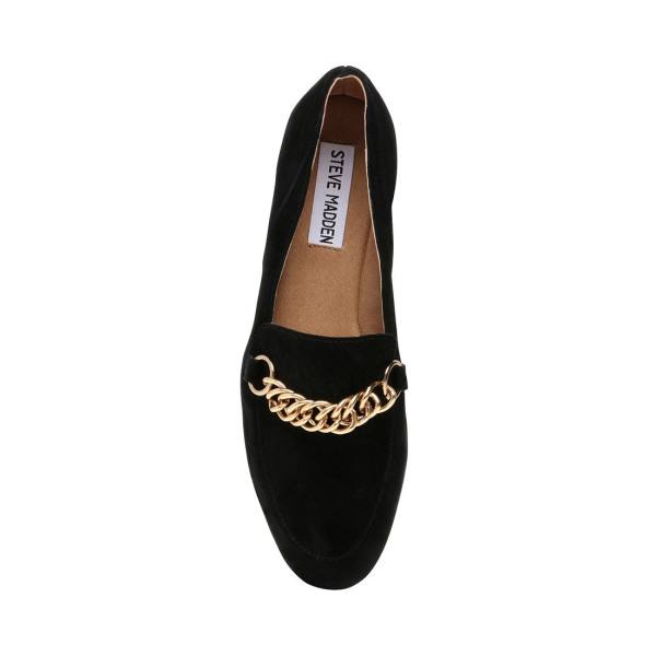 Buty Płaskie Damskie Steve Madden Soprano Zamszowe Czarne | SM-268XT