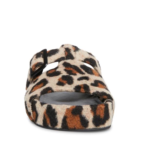 Kapcie Damskie Steve Madden Rizzle Leopard Panterka | SM-670AT