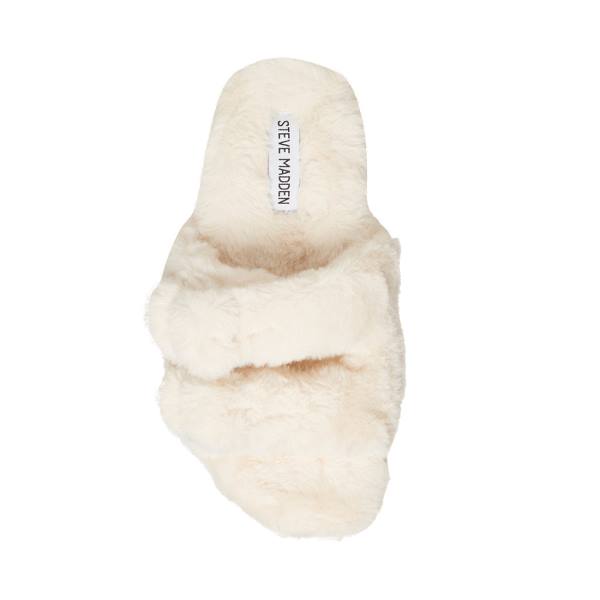 Kapcie Damskie Steve Madden Staycation Bone Beżowe | SM-013RG