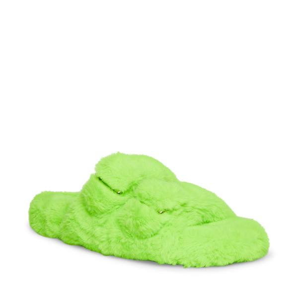 Kapcie Damskie Steve Madden Staycation Lime Głęboka Zielone | SM-528EO