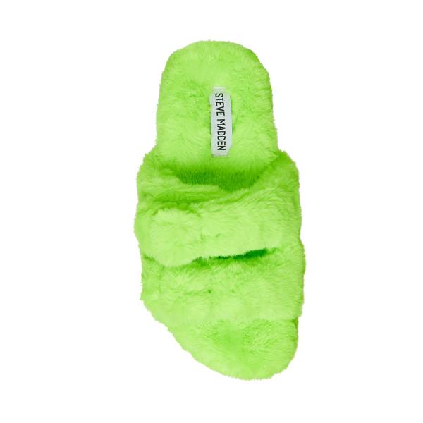 Kapcie Damskie Steve Madden Staycation Lime Głęboka Zielone | SM-528EO