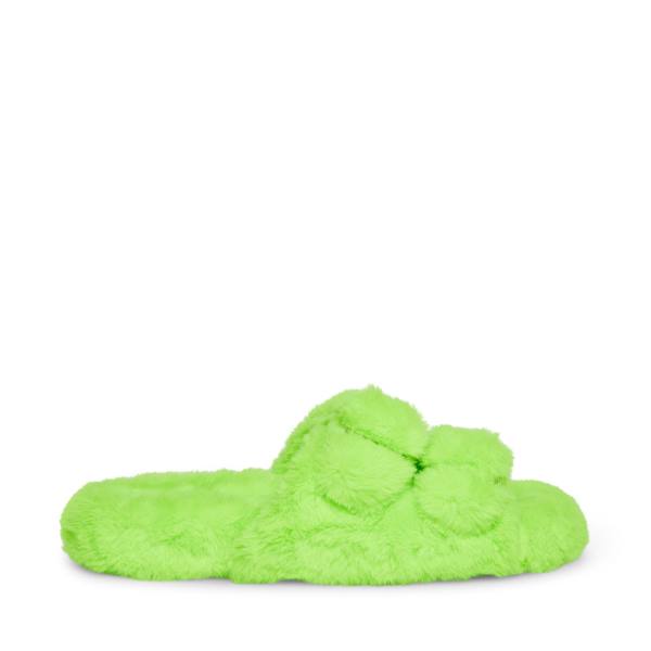 Kapcie Damskie Steve Madden Staycation Lime Głęboka Zielone | SM-528EO