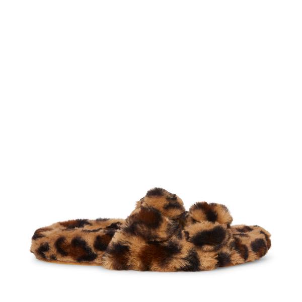 Kapcie Damskie Steve Madden Staycation Leopard Panterka | SM-534UW