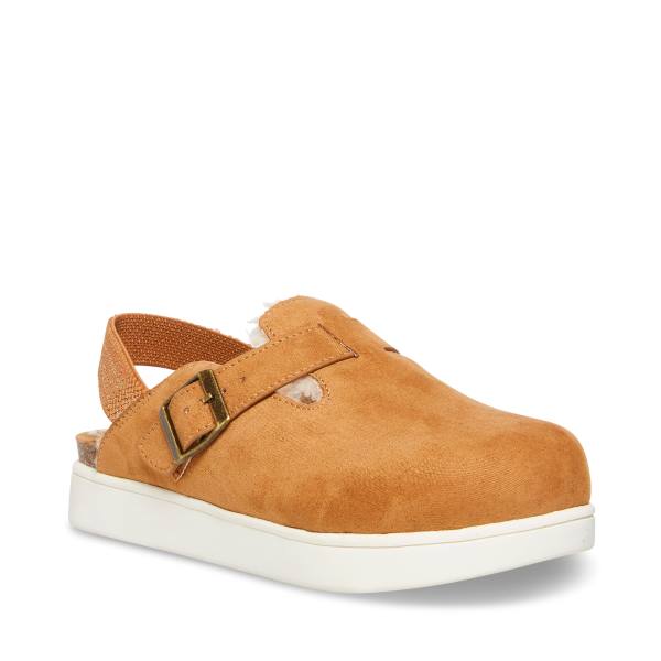 Kapcie Dziecięce Steve Madden Jfade Tan Brązowe | SM-637KA