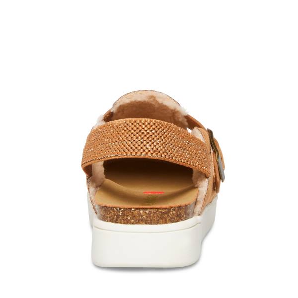 Kapcie Dziecięce Steve Madden Jfade Tan Brązowe | SM-637KA